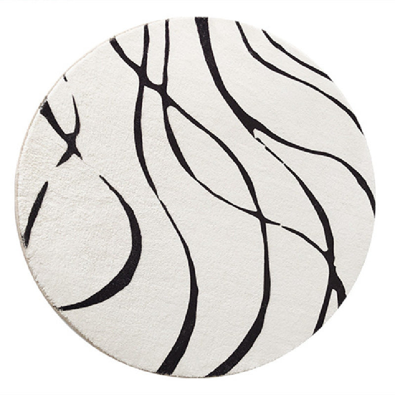 Wavy Lines Circle Rug