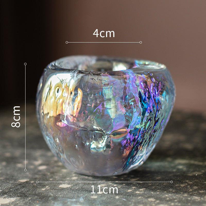 Ice Glass Candle Holder
