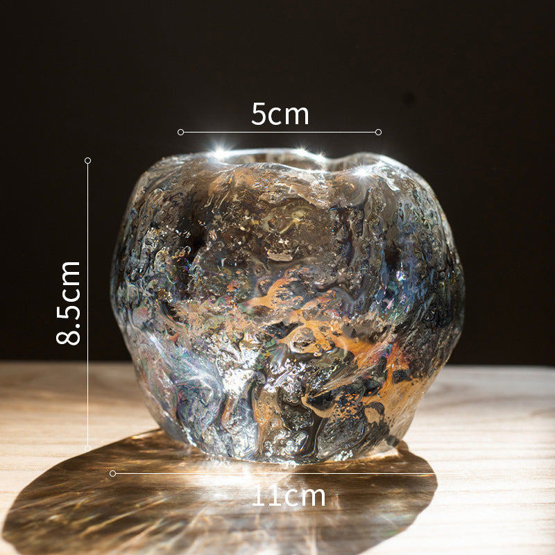 Ice Glass Candle Holder