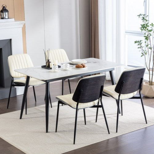 Set Of Two Beige Office Chairs