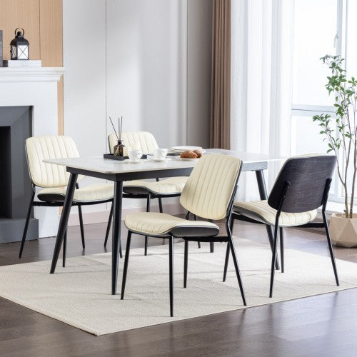 Set Of Two Beige Office Chairs