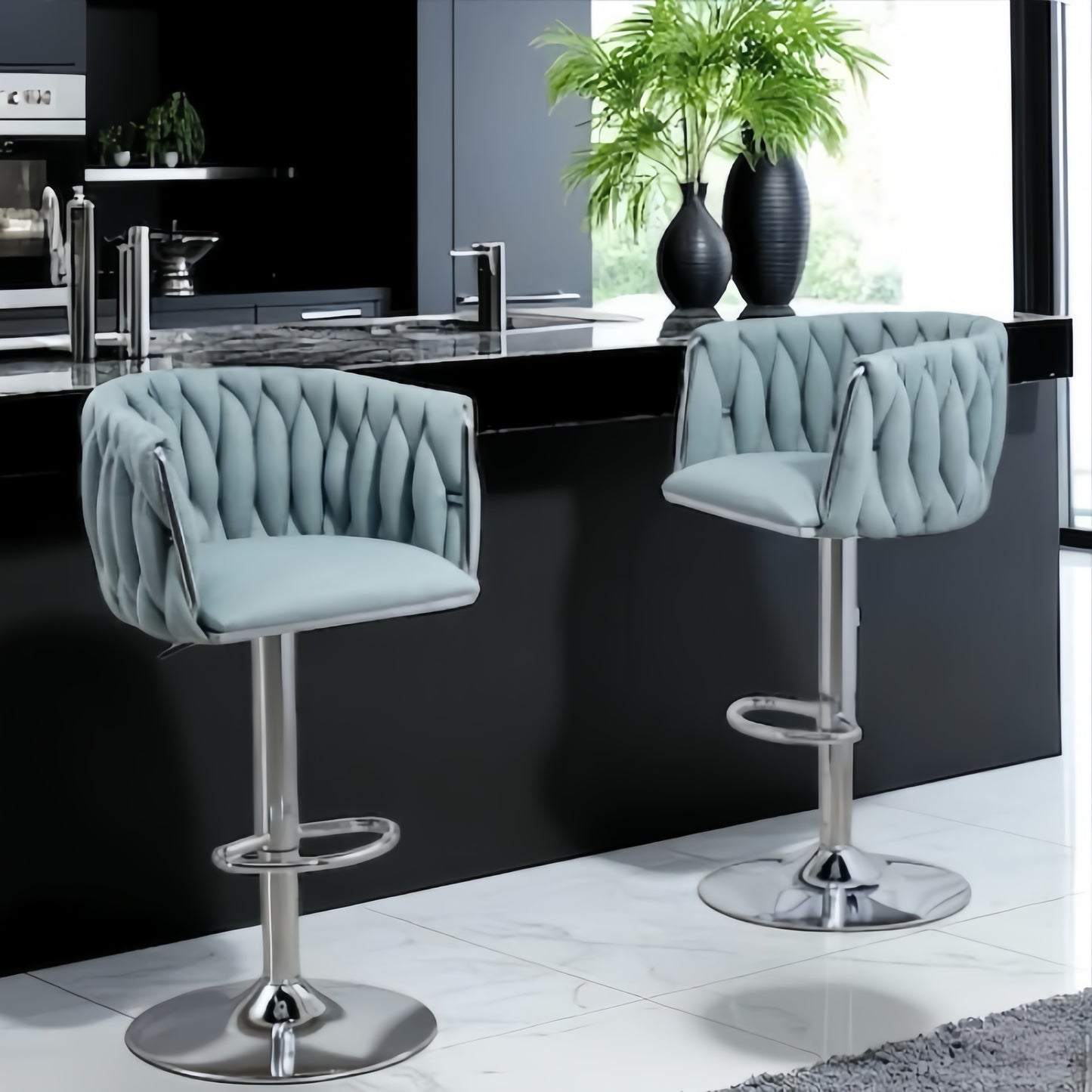 Set Of Two Retro Barstools