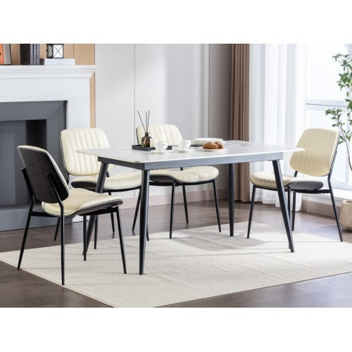 Set Of Two Beige Office Chairs