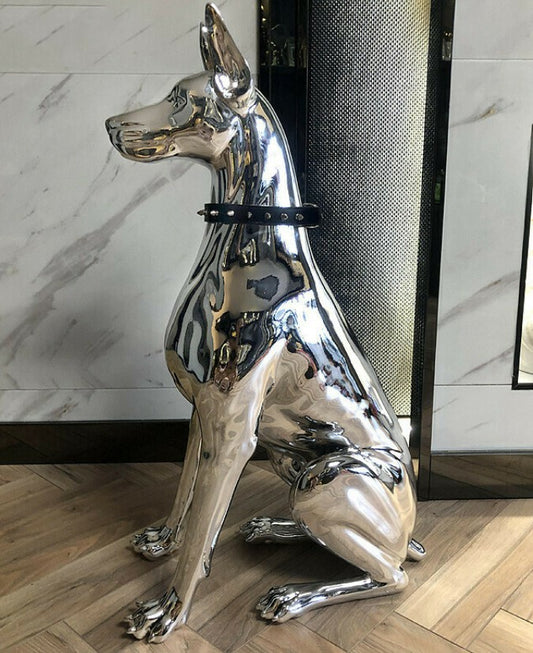 Silver Doberman Decor