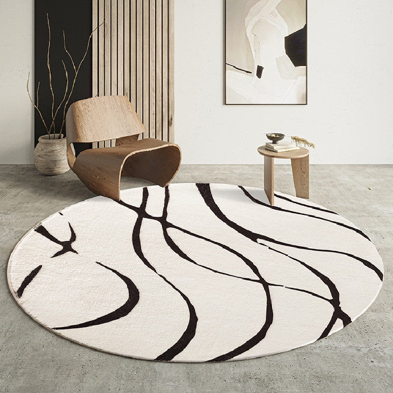 Wavy Lines Circle Rug