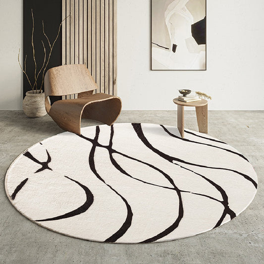 Wavy Lines Circle Rug