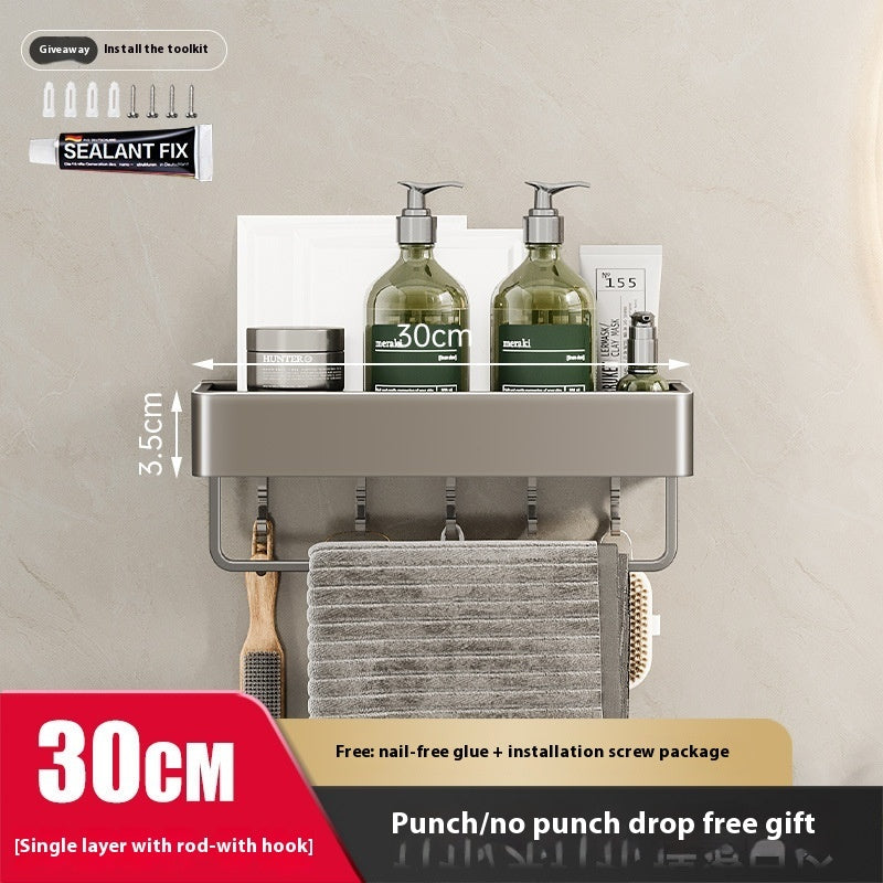 Bathroom Organiser Rack With Towel Holder