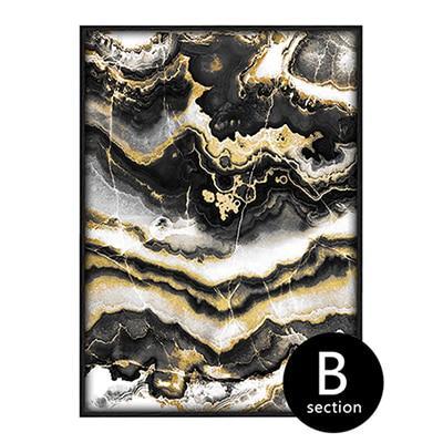 Canvas Wall Art, Black & Gold Abstract