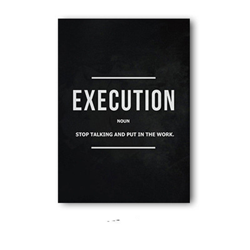 Hustle, Grind & Execution Wall Art