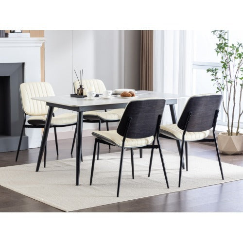 Set Of Two Beige Office Chairs
