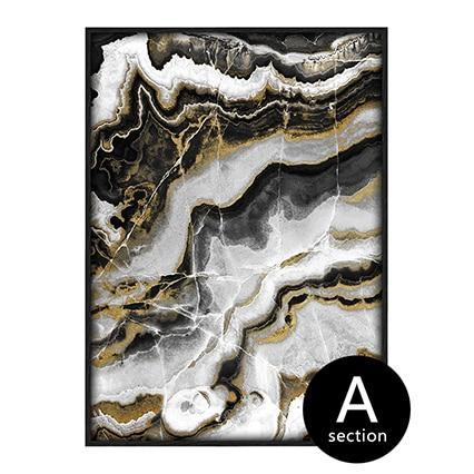 Canvas Wall Art, Black & Gold Abstract