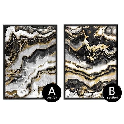Canvas Wall Art, Black & Gold Abstract