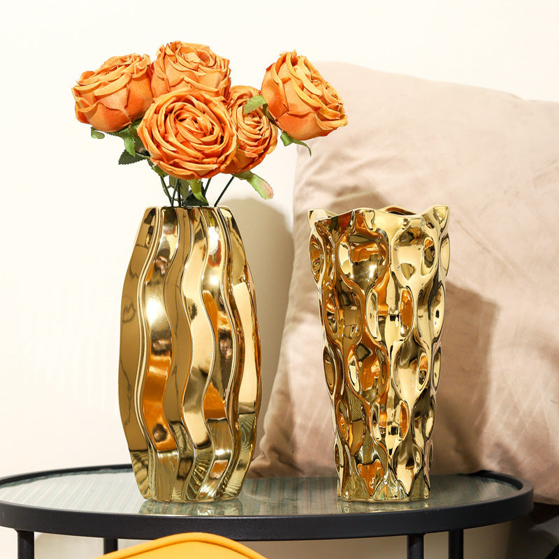Unique Gold Vases