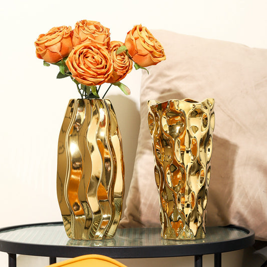 Unique Gold Vases