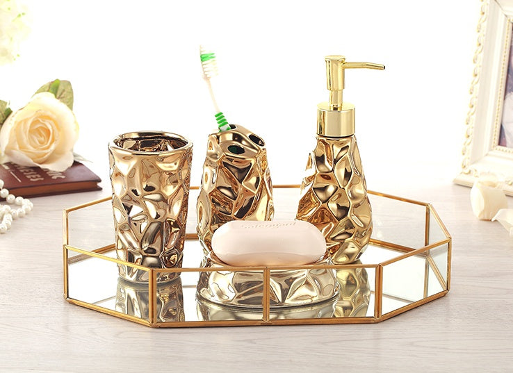 Creative Golden Bathroom Set