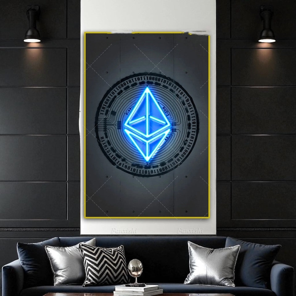 Canvas Art Blue Diamond