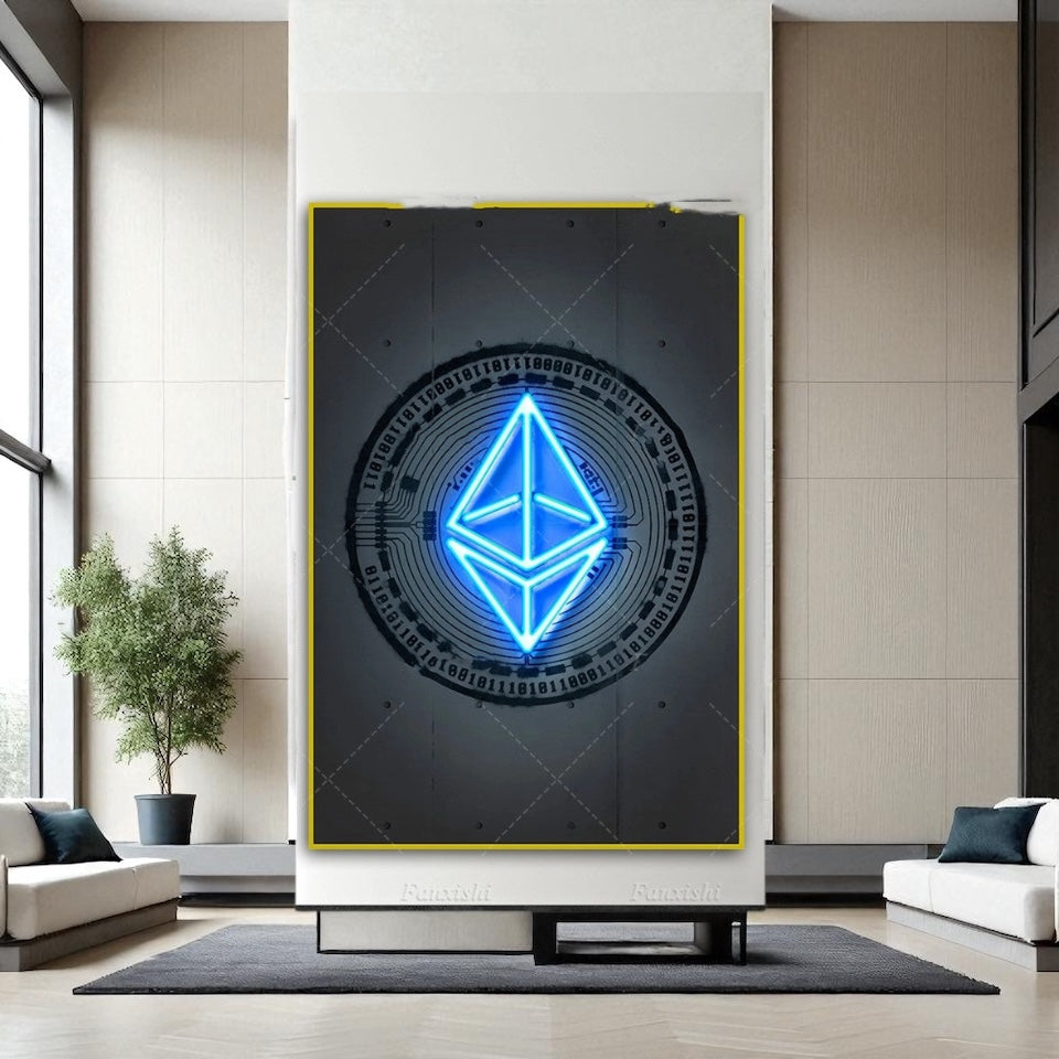 Canvas Art Blue Diamond
