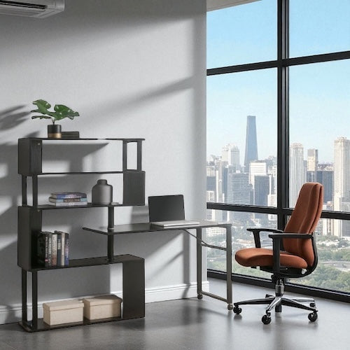 Shelves With L-shaped Corner Desk /Table