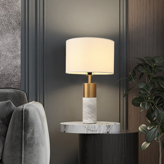 Table lamp with white marble base