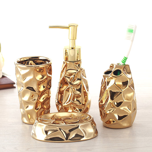 Creative Golden Bathroom Set