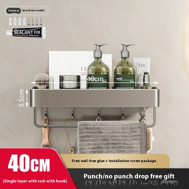 Bathroom Organiser Rack With Towel Holder