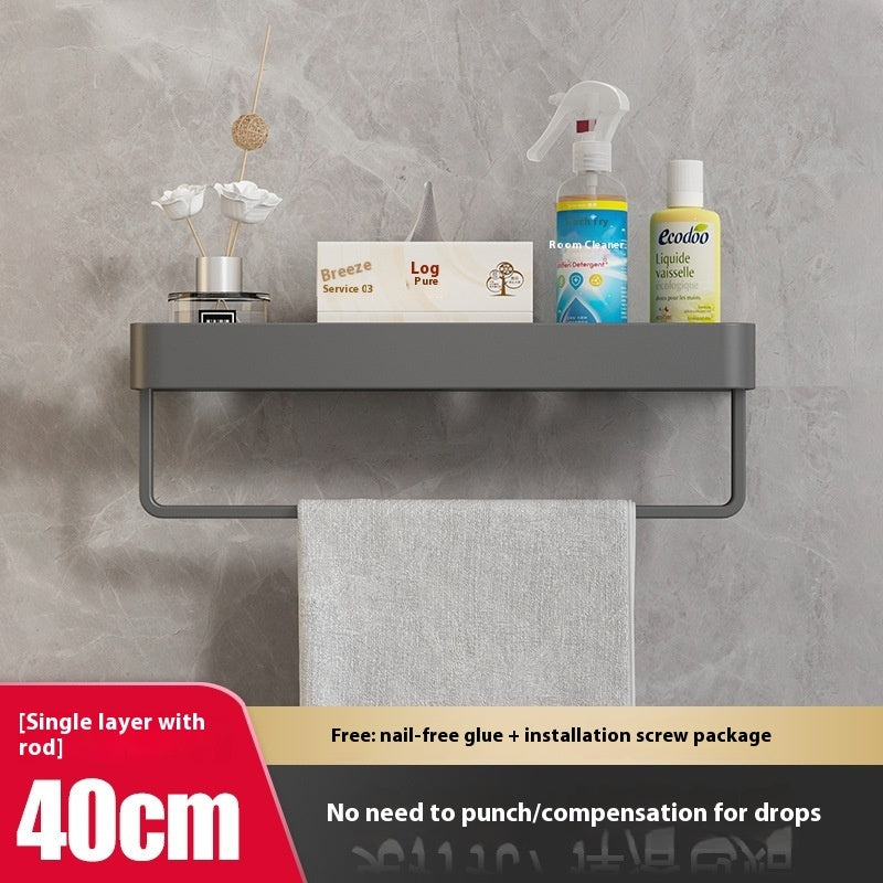 Bathroom Organiser Rack With Towel Holder