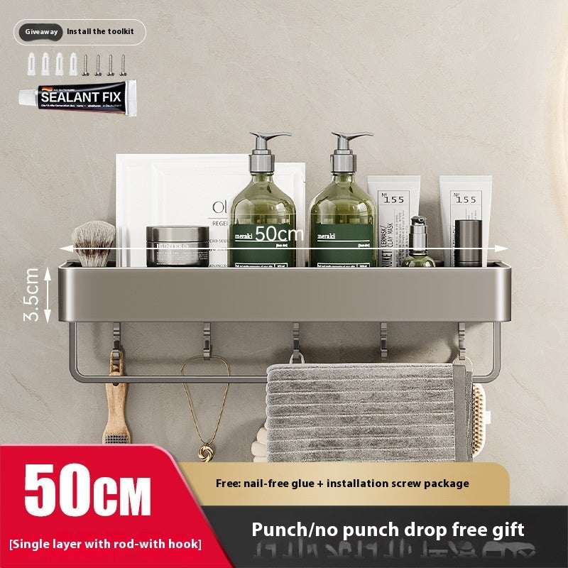 Bathroom Organiser Rack With Towel Holder