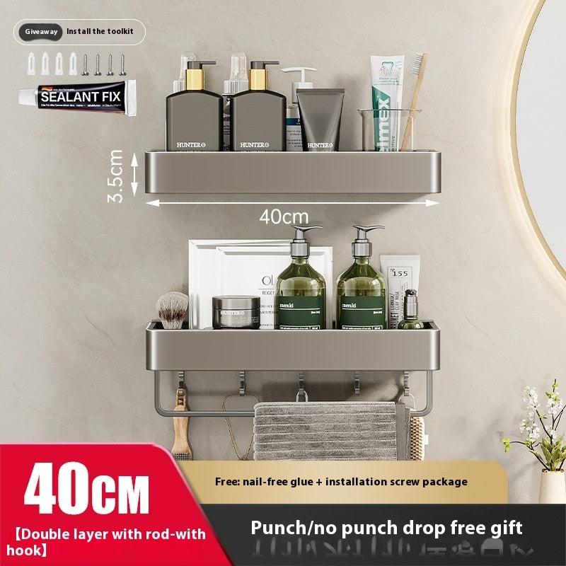 Bathroom Organiser Rack With Towel Holder