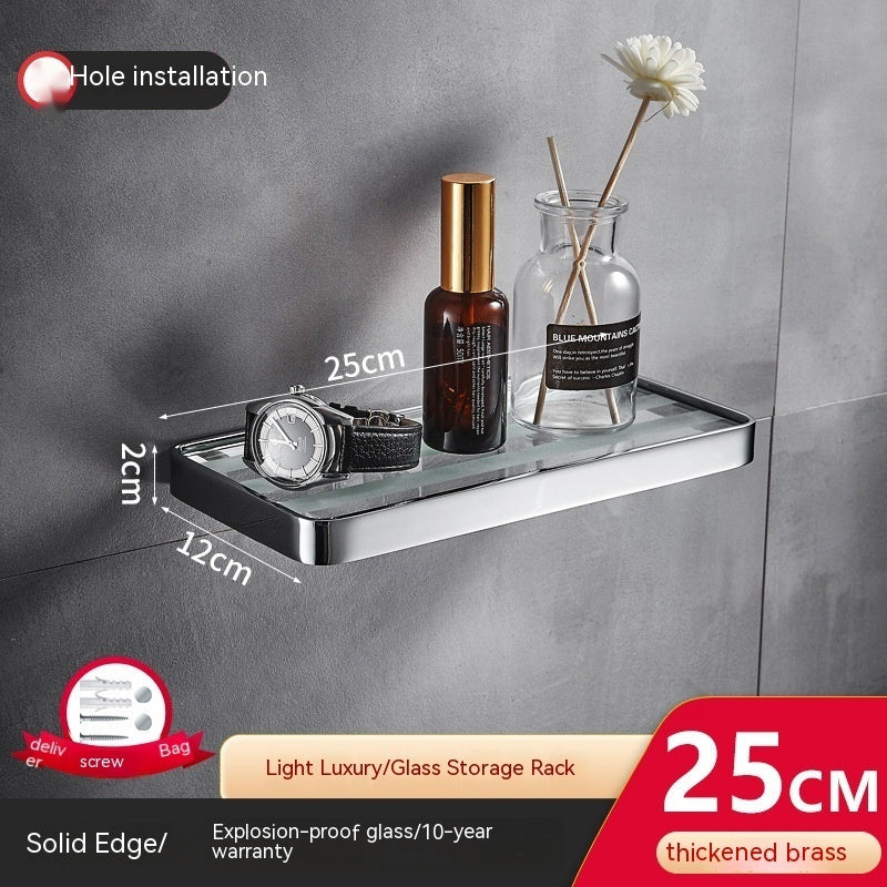 Bathroom Glass Organiser Rack