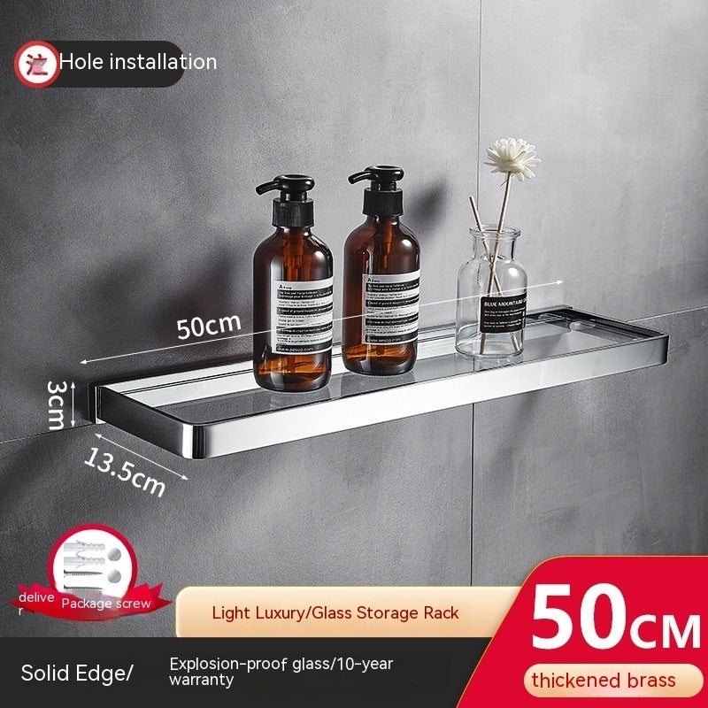 Bathroom Glass Organiser Rack
