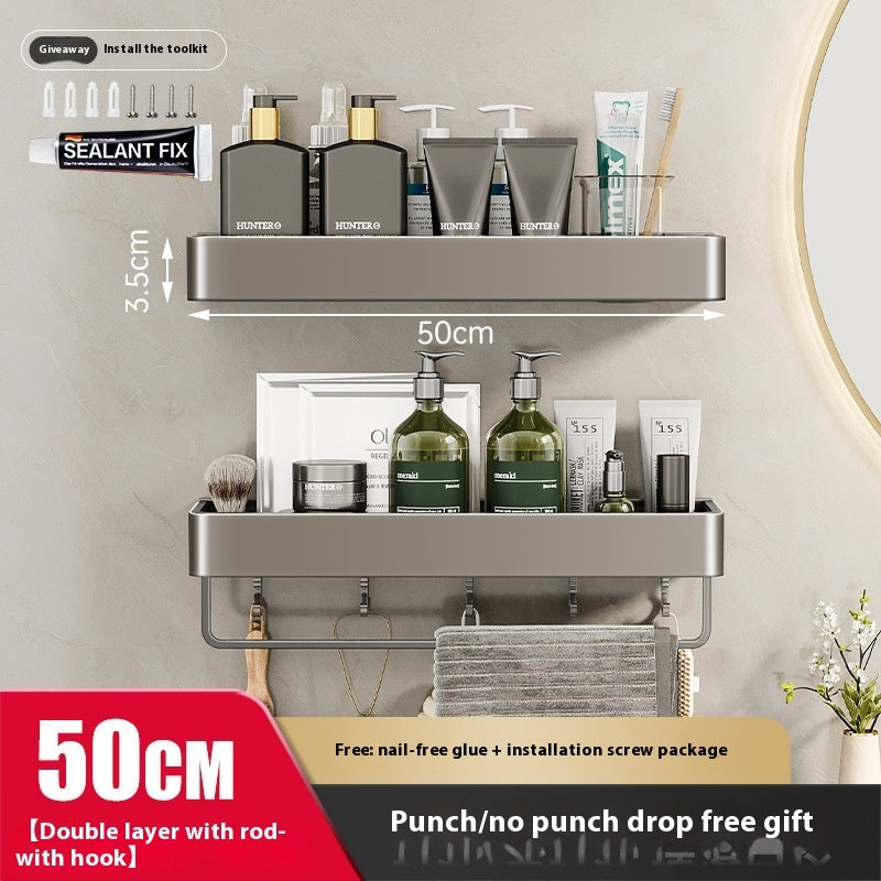 Bathroom Organiser Rack With Towel Holder