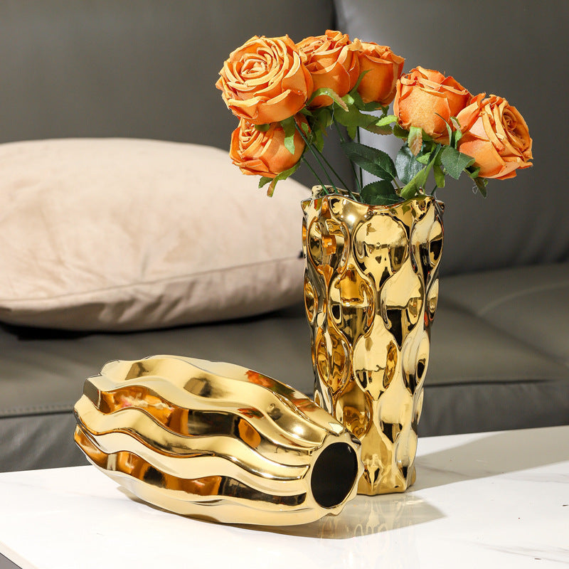 Unique Gold Vases